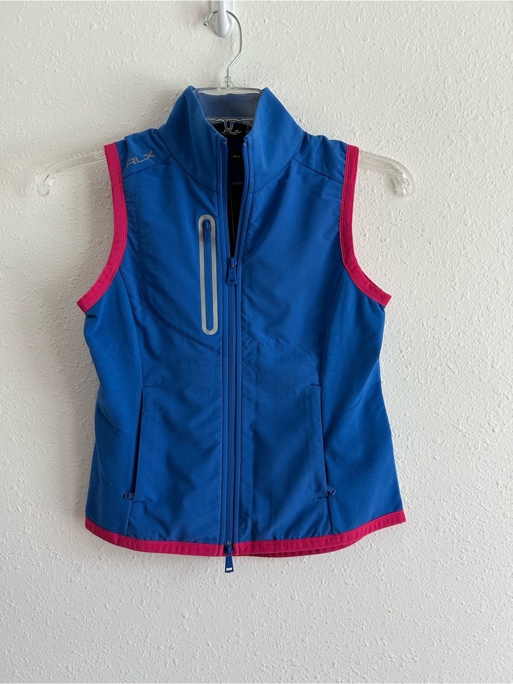 RLX Ralph Lauren Golf Full Zip Stretch Vest Blue Women's 2XS $168